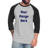 Baseball T-Shirt - heather gray/black