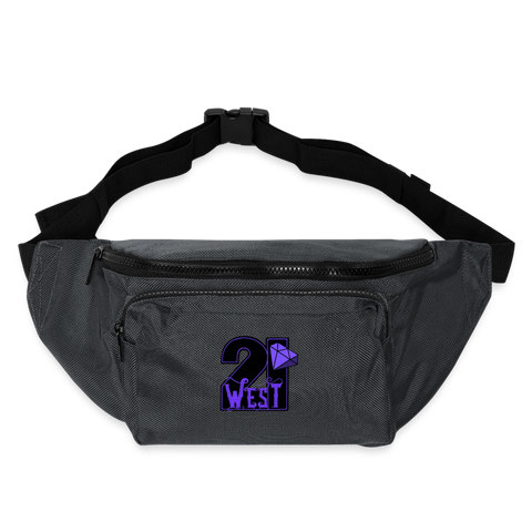 21 West Large Crossbody Hip Bag - charcoal gray