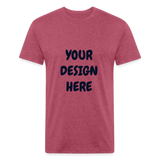 Fitted Cotton/Poly T-Shirt by Next Level - heather burgundy