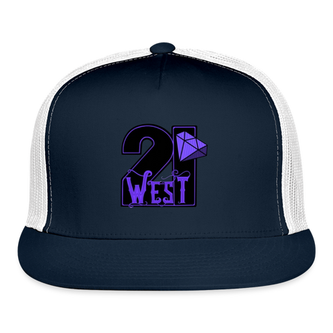21 West Trucker Hat - navy/white
