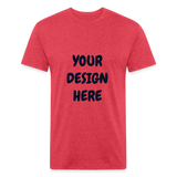 Fitted Cotton/Poly T-Shirt by Next Level - heather red