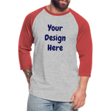 Baseball T-Shirt - heather gray/red