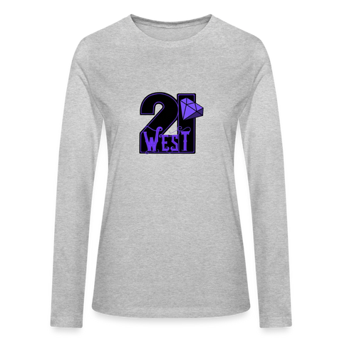 21 West Bella + Canvas Women's Long Sleeve T-Shirt - heather gray